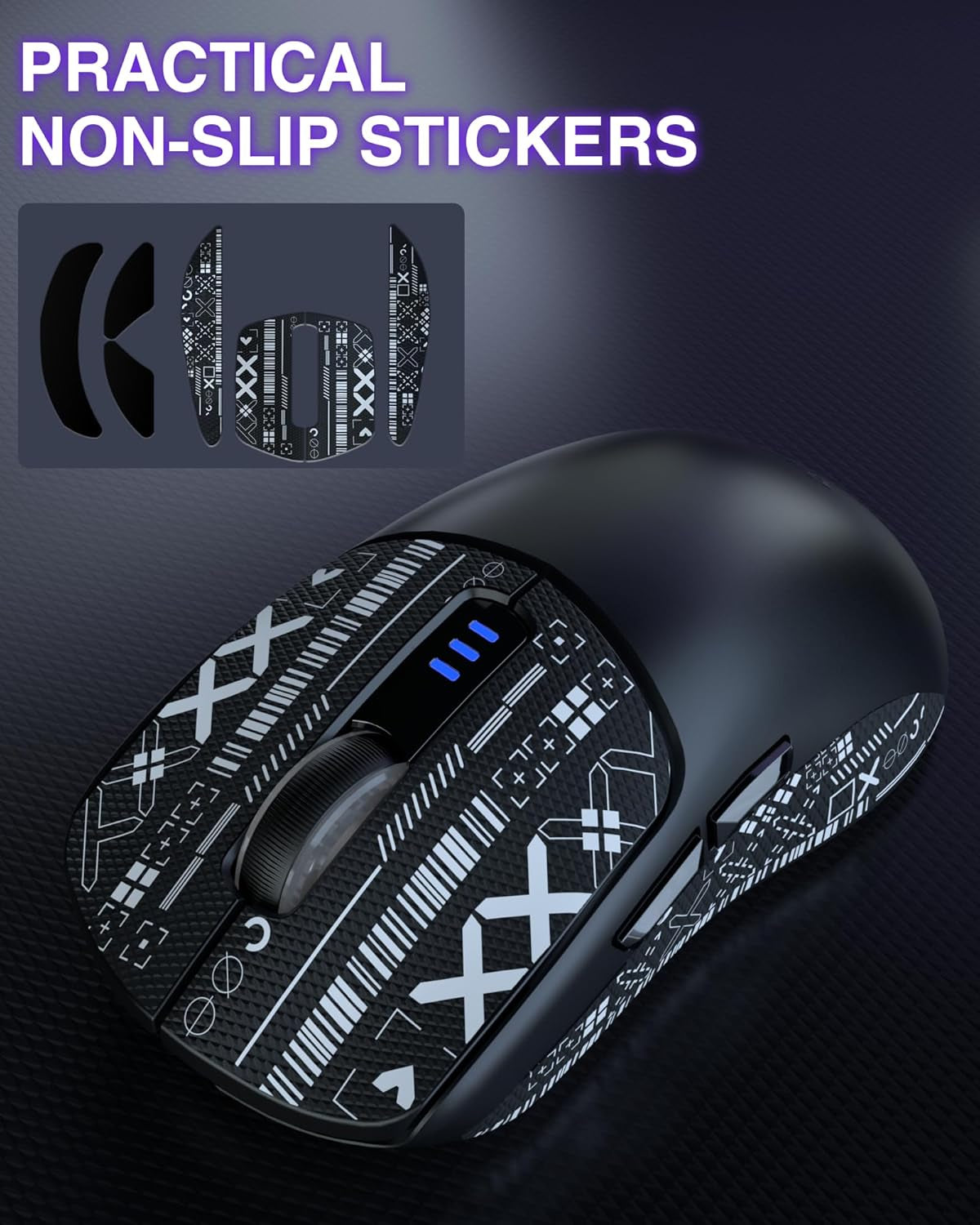 SC580 Wireless Gaming Mouse, Tri-Mode 2.4G/BT5.0/USB-C Gaming Mouse, 12000 DPI Rechargeable Wireless Mouse with 6 Programmable Buttons, Ergonomic Computer Mouse for Laptop/Pc/Mac/Tablet