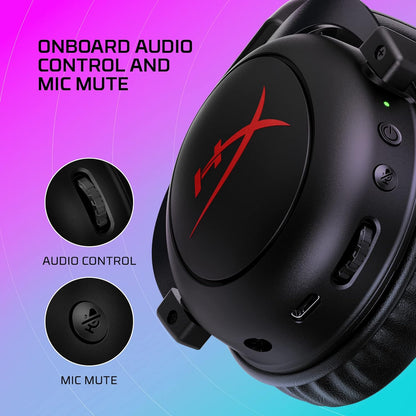 Cloud II Core Wireless - Gaming Headset for PC, DTS Headphone:X Spatial Audio, Memory Foam Ear Pads, Black