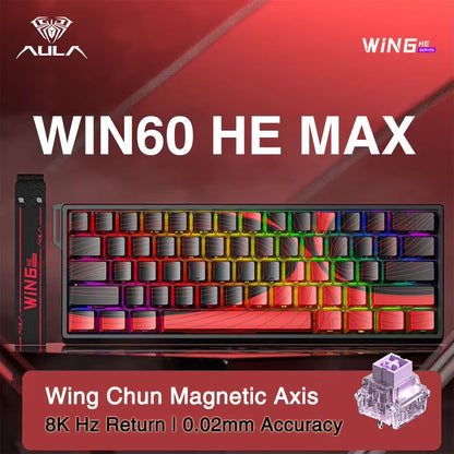 WIN60 WIN68 HE Esports Magnetic Switch Keyboard Rapid Trigger 8K Return RGB Hotswap 60% 68% Custom Game Keyboard