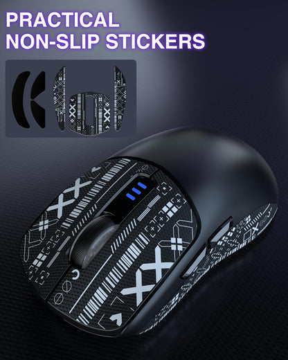 SC580 Wireless Gaming Mouse, Tri-Mode 2.4G/BT5.0/USB-C Gaming Mouse, 12000 DPI Rechargeable Wireless Mouse with 6 Programmable Buttons, Ergonomic Computer Mouse for Laptop/Pc/Mac/Tablet