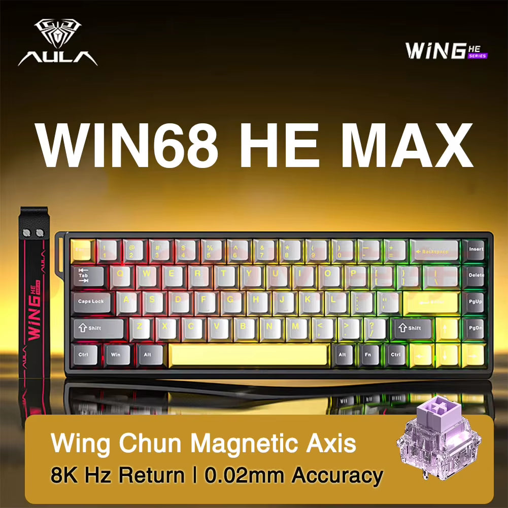 WIN60 WIN68 HE Esports Magnetic Switch Keyboard Rapid Trigger 8K Return RGB Hotswap 60% 68% Custom Game Keyboard