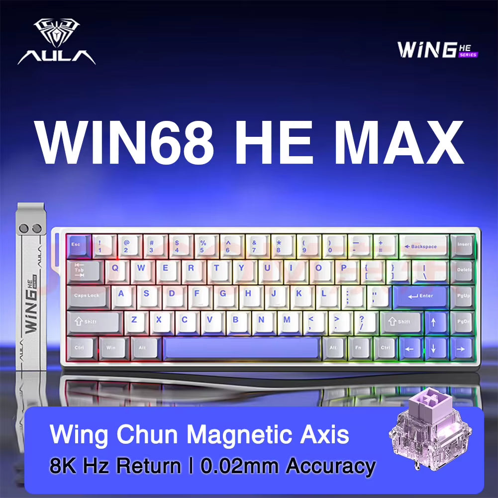 WIN60 WIN68 HE Esports Magnetic Switch Keyboard Rapid Trigger 8K Return RGB Hotswap 60% 68% Custom Game Keyboard