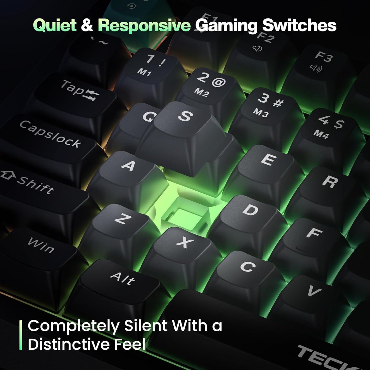 Gaming Keyboard, 75% Wired Keyboard, RGB Backlit, 82-Keys with Volume Knob Control, 26 Keys Anti-Ghosting, Whisper Quiet Gaming Switch Travel Friendly for Windows Laptop PC Mac-Grey