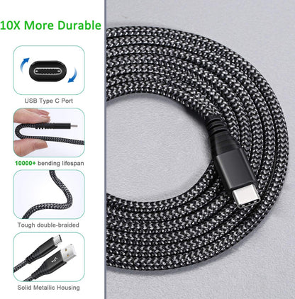 Adaptive Fast Charging USB Wall Charger Kit,  2-Pack Fast Charging Block Android Phone Charger with 6Ft USB Type C Cable for Samsung Galaxy S21/S20/S10+/S10E,Note 10+/20, A14/A53/A05/A16 5G