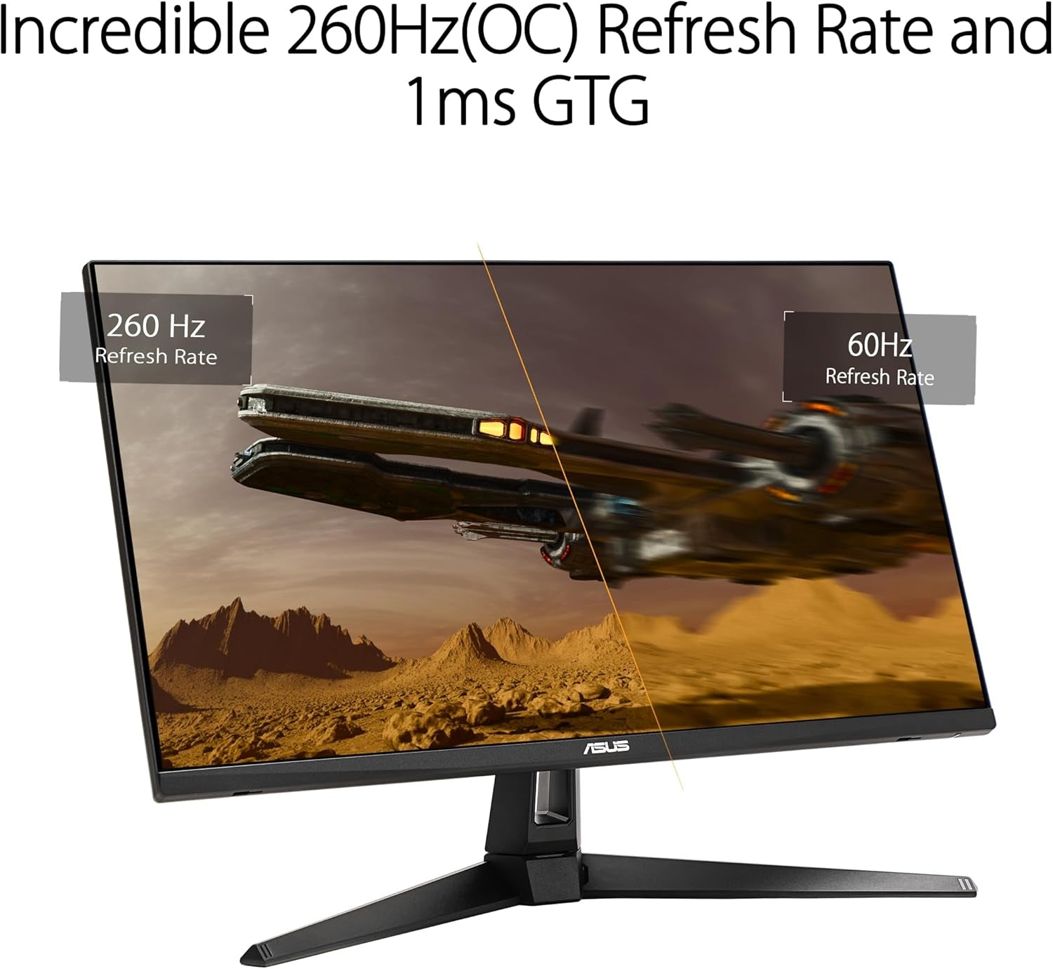 TUF Gaming 27” 1440P Gaming Monitor (VG27AQM1A) - QHD (2560 X 1440), 260Hz, 1Ms, Fast IPS, Extreme Low Motion Blur Sync, Freesync Premium, G-SYNC Compatible, Displayhdr400, 3 Year Warranty