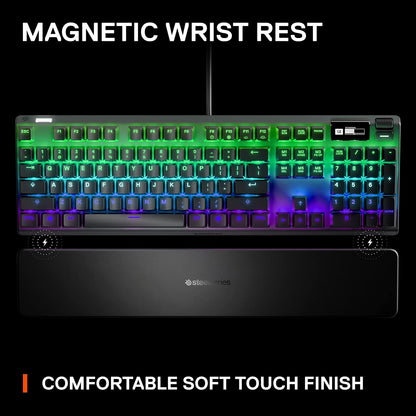 Apex Pro Hypermagnetic Gaming Keyboard — Adjustable Actuation — OLED Screen — RGB – USB Passthrough​