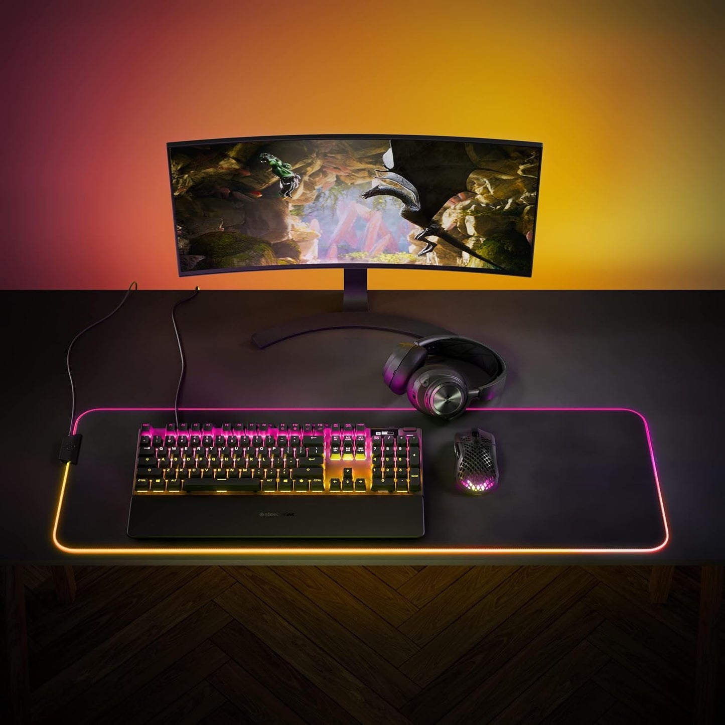 Apex Pro Hypermagnetic Gaming Keyboard — Adjustable Actuation — OLED Screen — RGB – USB Passthrough​