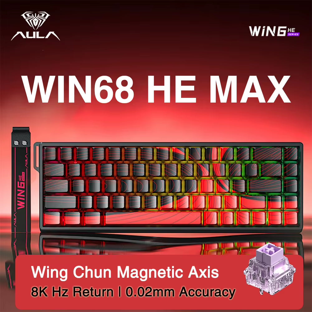 WIN60 WIN68 HE Esports Magnetic Switch Keyboard Rapid Trigger 8K Return RGB Hotswap 60% 68% Custom Game Keyboard