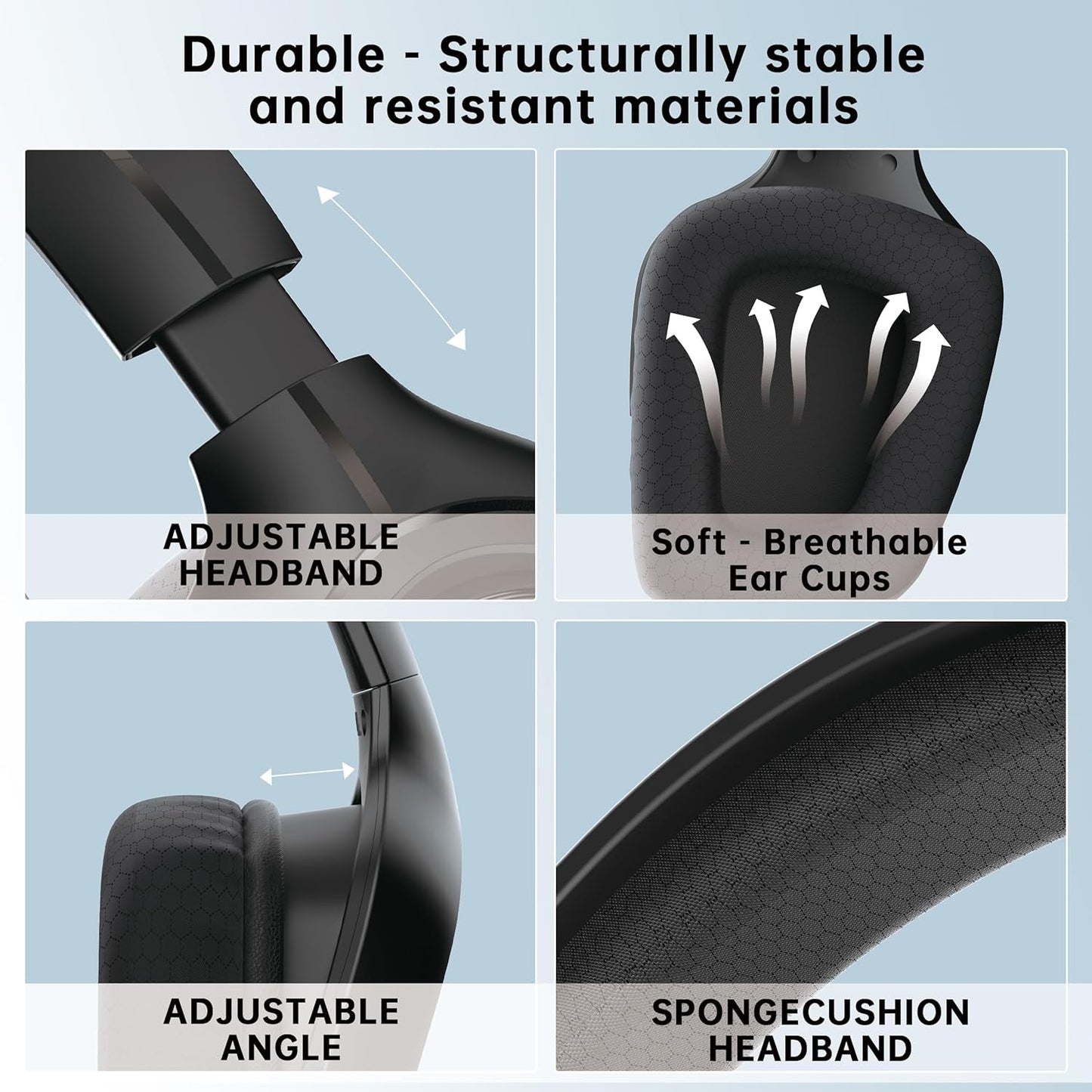 Gaming Headset for Ps5、Ps5Pro、Ps4、Xbox Series X、Xbox Series S/One、Pc Headset with Clear Mic for Work 𝟐𝟎𝟐𝟓 𝐔𝐩𝐠𝐫𝐚𝐝𝐞 PC Gaming Headphones with Mic、3.5Mm Splitter、79In Cable, 207G. Gamer Gifts