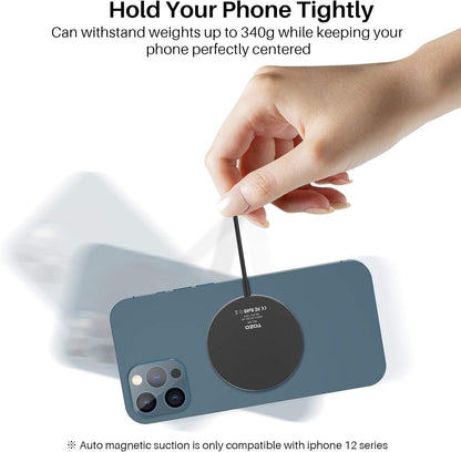 W6 Wireless Charger Compatible for Iphone 13/Mini/Pro/Pro Max Compatible for Iphone 12/Mini/Pro/Pro Max Aviation Aluminum Computer Numerical Control Technology Fast Charging Black NO AC Adapter