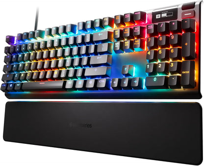 Apex Pro Hypermagnetic Gaming Keyboard — Adjustable Actuation — OLED Screen — RGB – USB Passthrough​